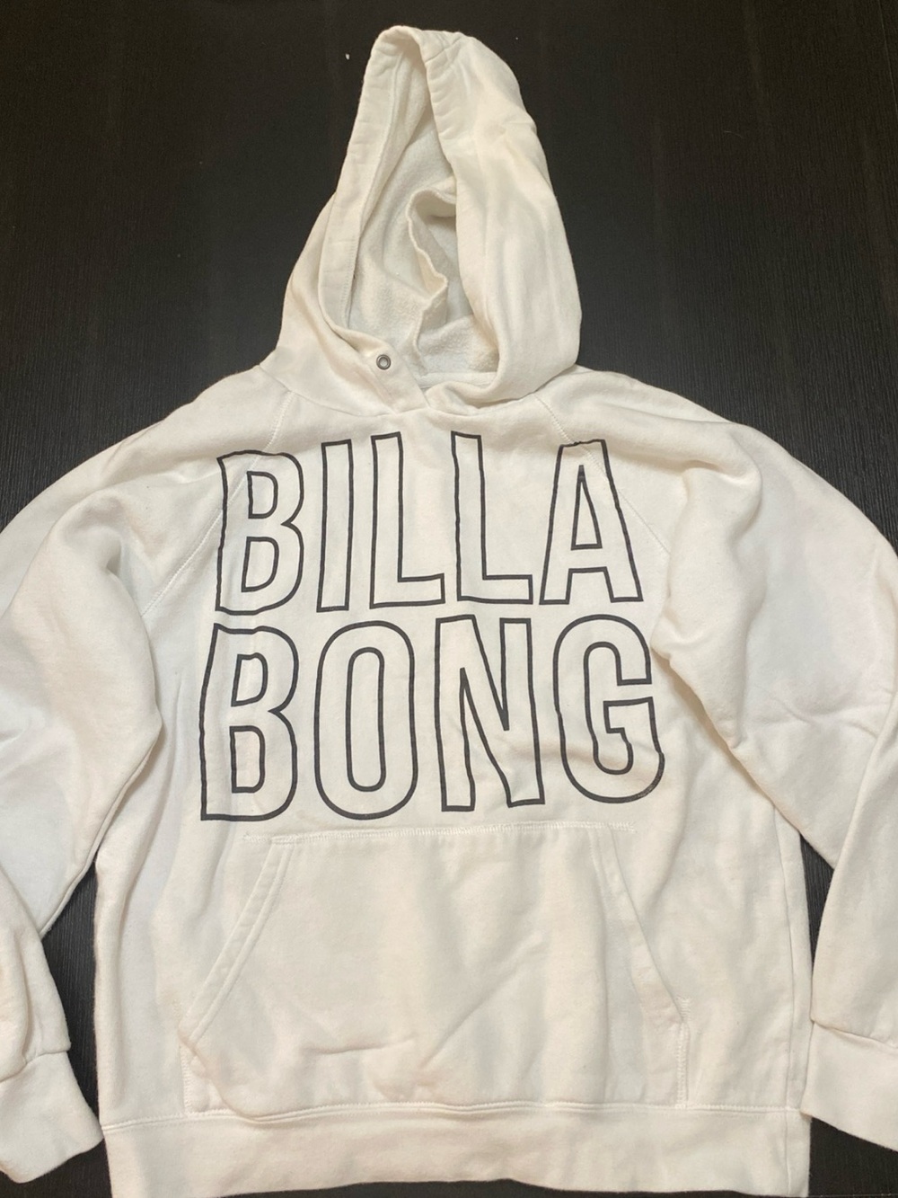 Billabong White Pullover Hoodie with Bold Logo